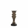 Antique-Style Wooden Column Candle Holder