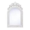 Arched Top White Wall Mirror French Decor