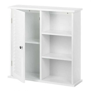 White Wall Cabinet With Shelves