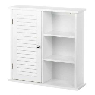 Bathroom White Wall Cabinet With Shelves