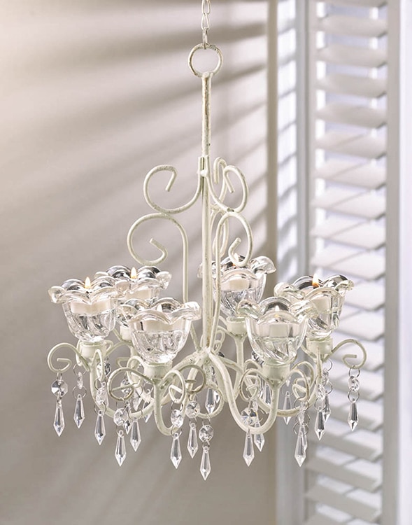 Crystal Blooms Candle Chandelier Home Decor