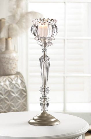 Crystal Flower Candle Stand Home Decor