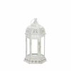Distressed Floral Lantern Home Accent