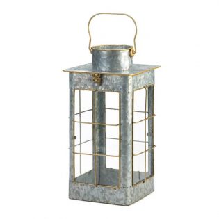 Farm House Galvanized Candle Lantern
