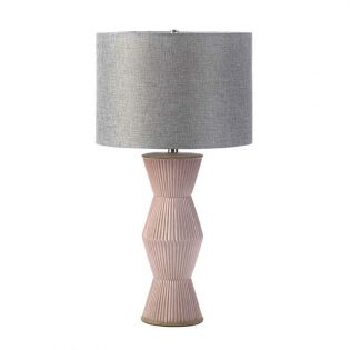 Gable Pink Ridges Table Lamp Decor
