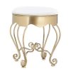 Gold Scrollwork Stool Home Decor
