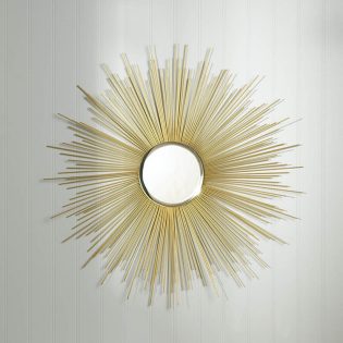 Golden Rays Sunburst Mirror Home Decor