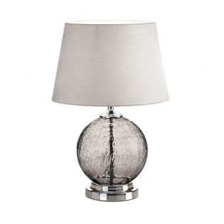Gray Crackle Glass Table Lamp Home Decor