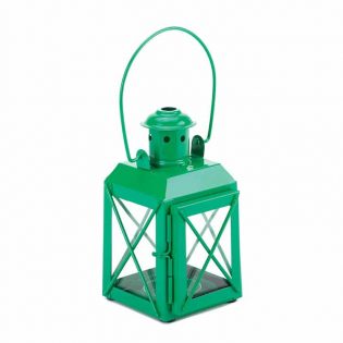 Green Railway Candle Lantern Holder Lamp