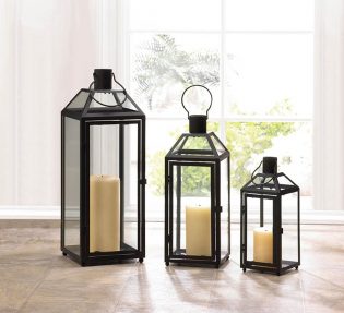 Midtown Large Black Lantern Decor