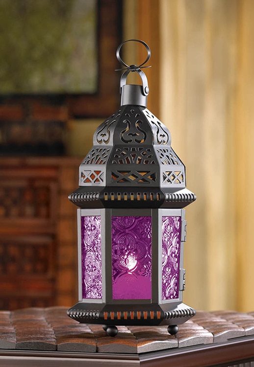 Mulberry Moroccan Candle Lantern Home Decor