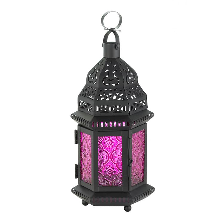 Mulberry Moroccan Candle Lantern