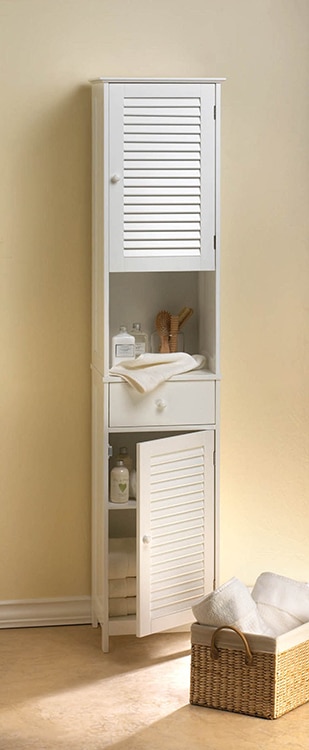 Nantucket Tall White Cabinet
