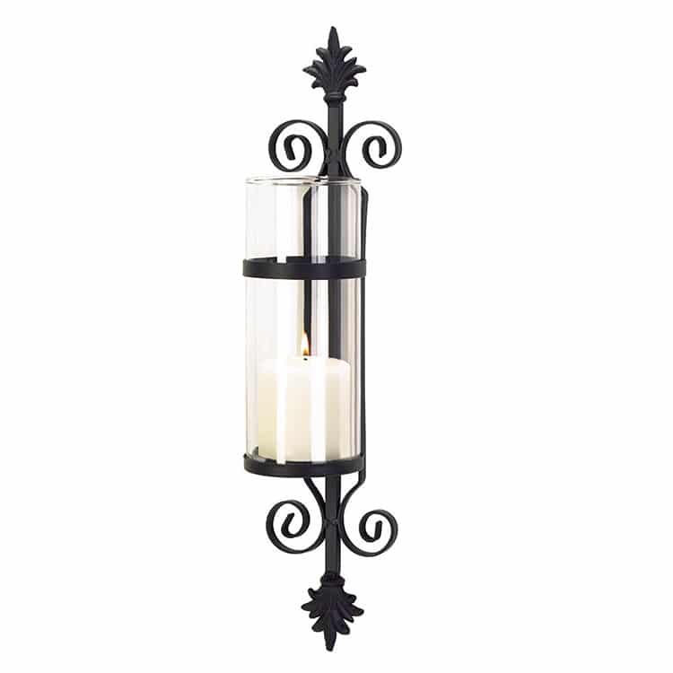 Ornate Scroll Candle Sconce Wall Decor