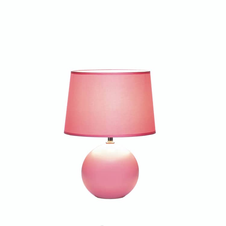 Pink Round Base Table Lamp Home Decor