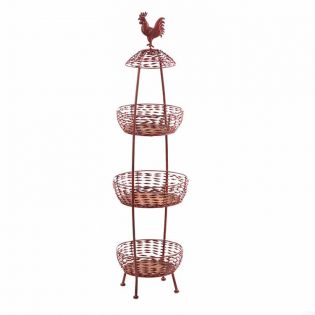 Red Rooster 3 Tier Baskets