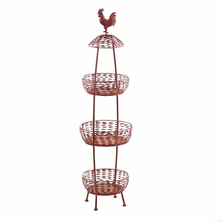 Red Rooster 3 Tier Baskets