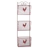Red Rooster Triple Basket Organizer