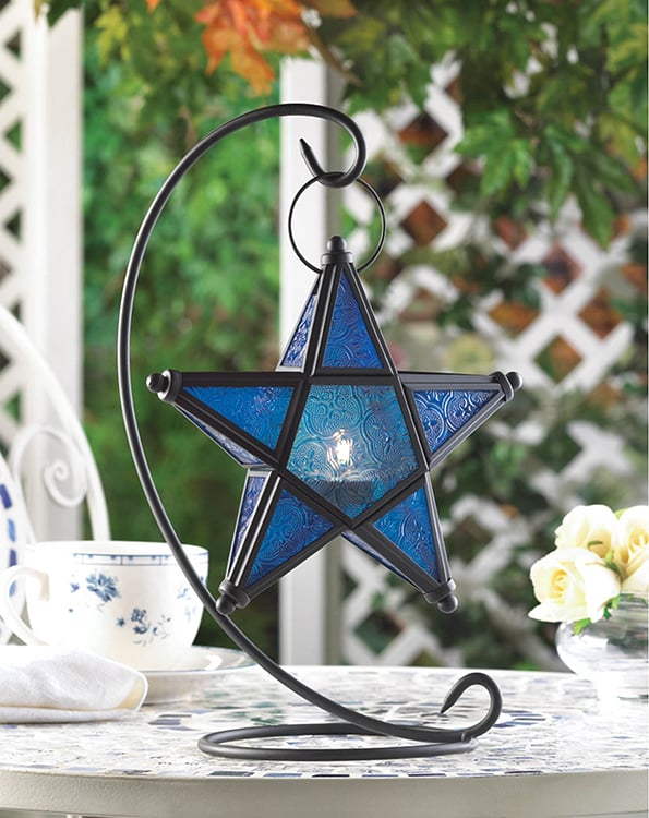 Sapphire Star Table Lantern