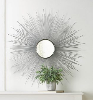 Silver Rays Mirror Decor