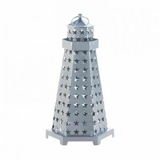 Silver Star Lighthouse Candle Lantern