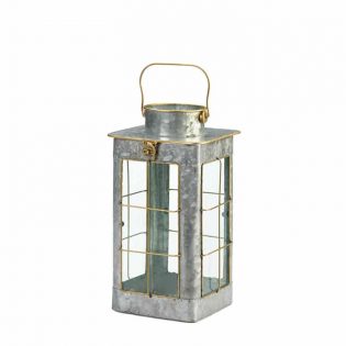 Small Farmhouse Galvanized Lantern Decor