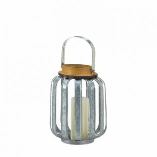 Small Galvanized Metal Lantern Coastal Decor