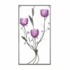 Three Candle Magenta Flower Wall Candle Sconce