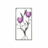 Two Candle Magenta Flower Wall Sconce