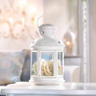 White Colonial Candle Lamp Decor