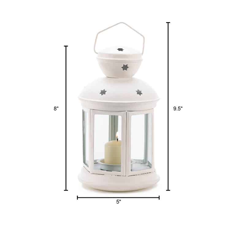 White Colonial Candle Lamp