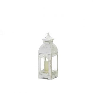 White Lace Victorian Style Lantern Decor
