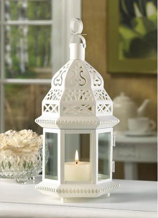 White Moroccan Style Lantern Decor