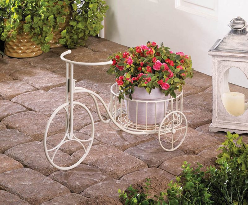 White Tricycle Planter