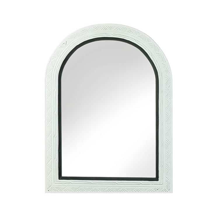 White Wall Mirror With Black Trim