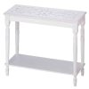 White Wood Console Entrance Table