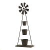 Windmill Plant Stand Home Decor