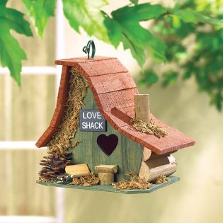 Wooden Love Shack Bird House