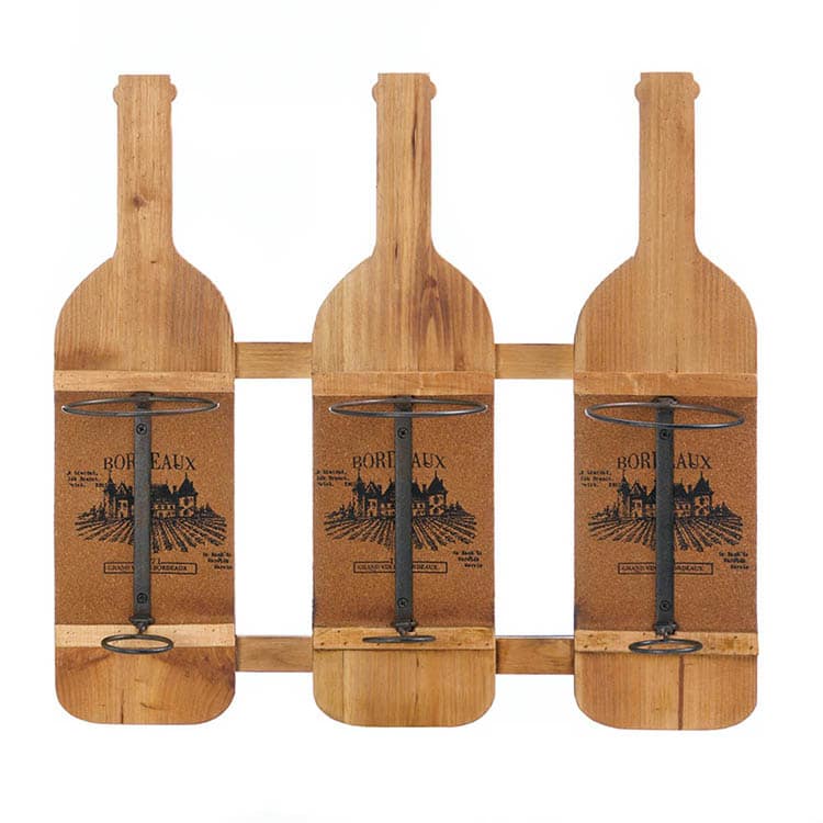 Wooden Wine Bottle Holder Wall Decor