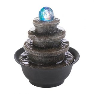 Tiered Round Tabletop Fountain Decor